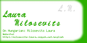 laura milosevits business card